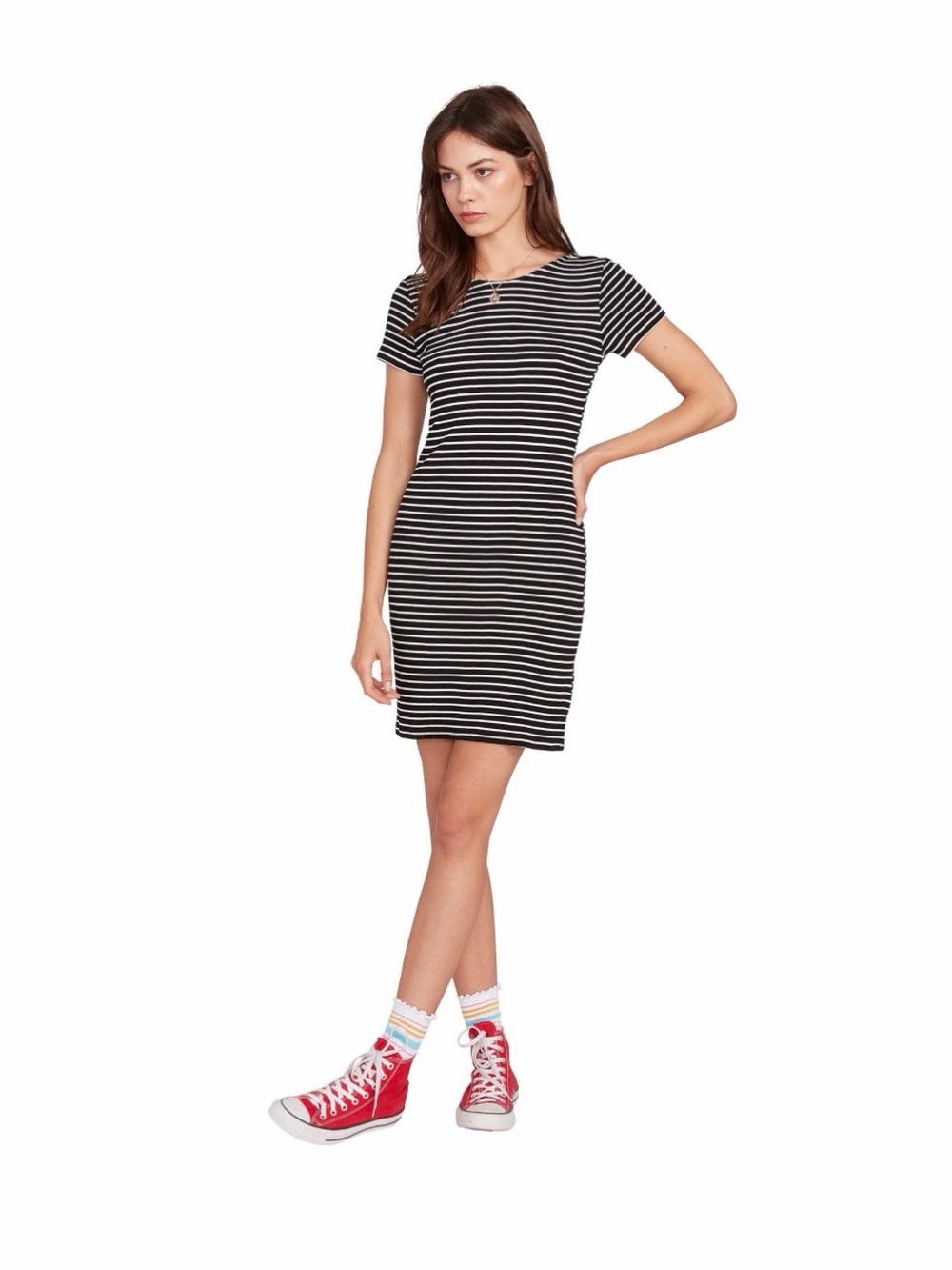 Volcom dayze dayz black and white dress